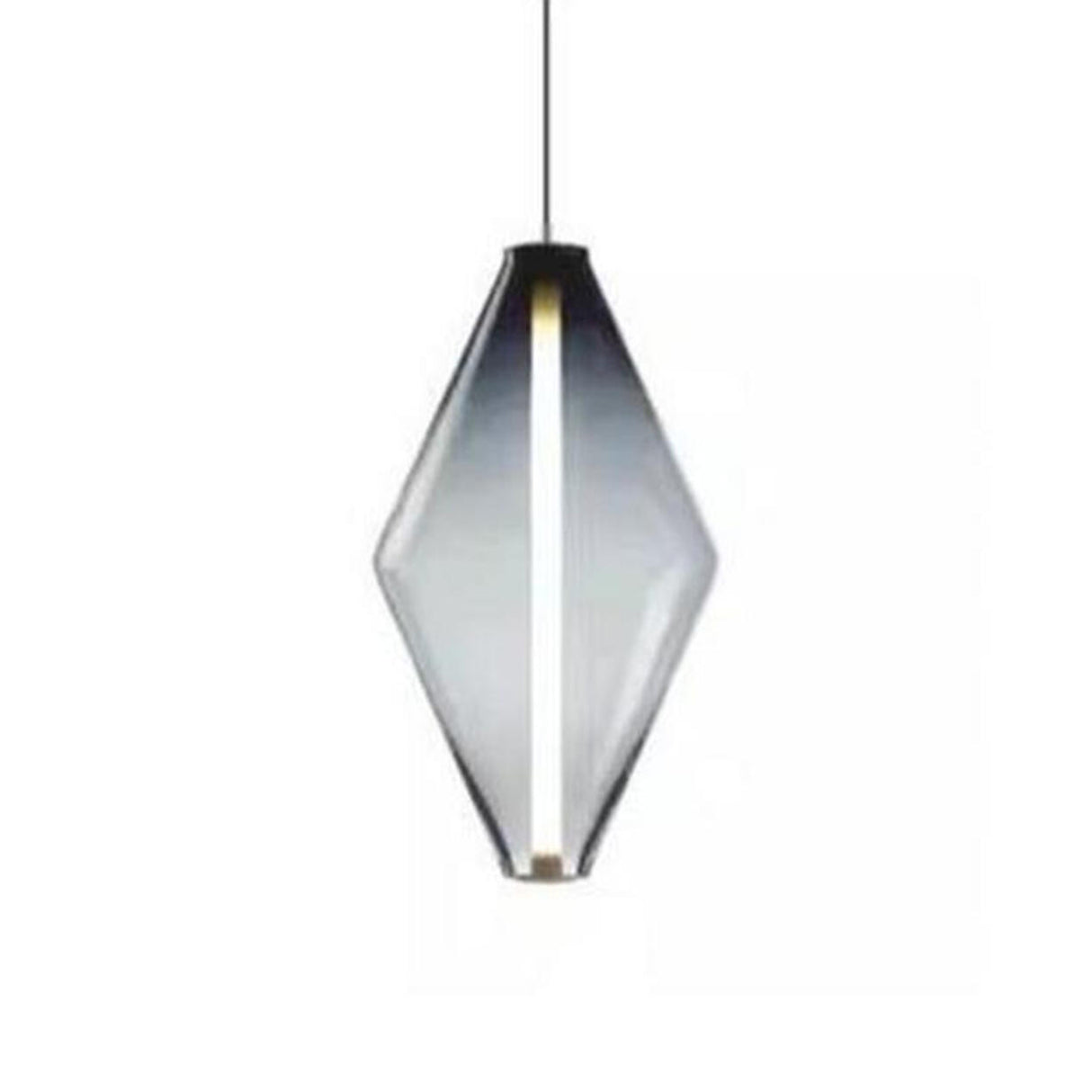 Modern Dining Room Geometric Clear Glass Pendant Light Set Image - 2