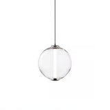 Modern Dining Room Geometric Clear Glass Pendant Light Set Image - 9