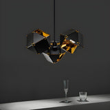 Modern Dining Room Geometric Multifaceted Pendant Chandelier Image - 10