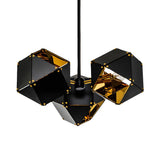 Modern Dining Room Geometric Multifaceted Pendant Chandelier Image - 12