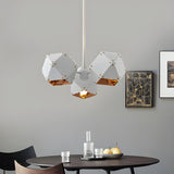 Modern Dining Room Geometric Multifaceted Pendant Chandelier Image - 15