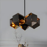 Modern Dining Room Geometric Multifaceted Pendant Chandelier Image - 17