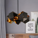 Modern Dining Room Geometric Multifaceted Pendant Chandelier Image - 18