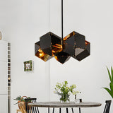 Modern Dining Room Geometric Multifaceted Pendant Chandelier Image - 19