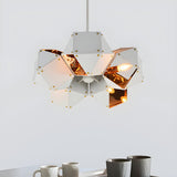 Modern Dining Room Geometric Multifaceted Pendant Chandelier Image - 21