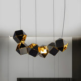 Modern Dining Room Geometric Multifaceted Pendant Chandelier Image - 26