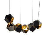 Modern Dining Room Geometric Multifaceted Pendant Chandelier Image - 27