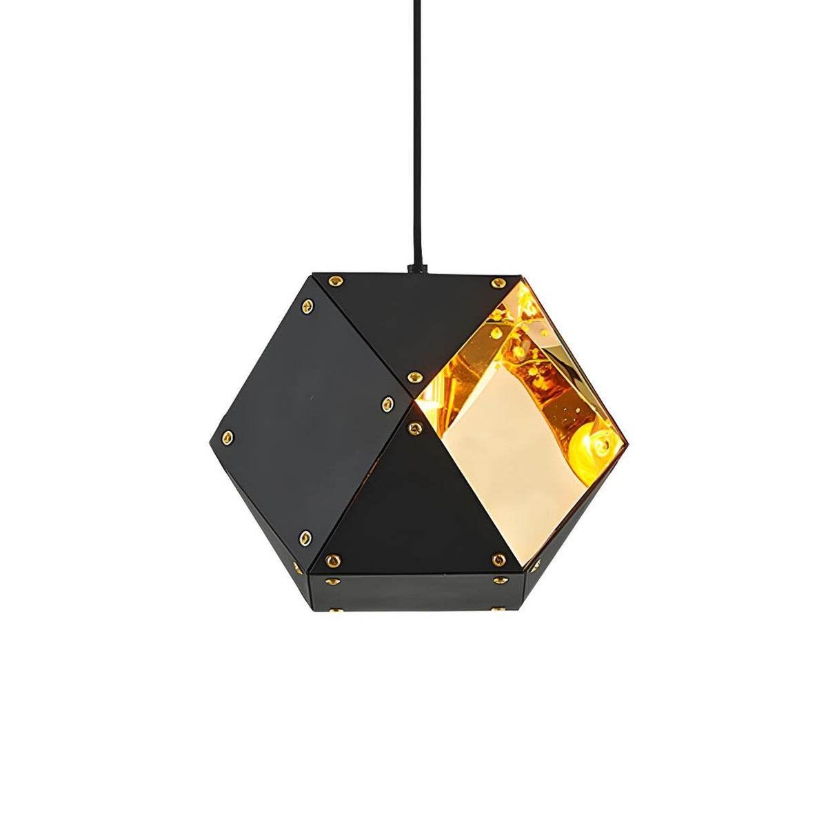 Modern Dining Room Geometric Multifaceted Pendant Chandelier Image - 3