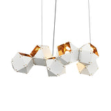 Modern Dining Room Geometric Multifaceted Pendant Chandelier Image - 31