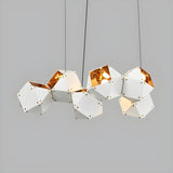 Modern Dining Room Geometric Multifaceted Pendant Chandelier Image - 32