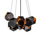 Modern Dining Room Geometric Multifaceted Pendant Chandelier Image - 39