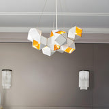 Modern Dining Room Geometric Multifaceted Pendant Chandelier Image - 42