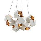 Modern Dining Room Geometric Multifaceted Pendant Chandelier Image - 43