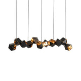 Modern Dining Room Geometric Multifaceted Pendant Chandelier Image - 47