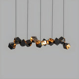 Modern Dining Room Geometric Multifaceted Pendant Chandelier Image - 48