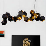 Modern Dining Room Geometric Multifaceted Pendant Chandelier Image - 49