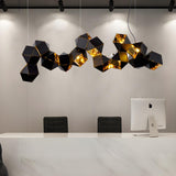 Modern Dining Room Geometric Multifaceted Pendant Chandelier Image - 50