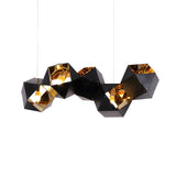 Modern Dining Room Geometric Multifaceted Pendant Chandelier Image - 52