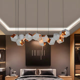 Modern Dining Room Geometric Multifaceted Pendant Chandelier Image - 55