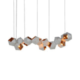 Modern Dining Room Geometric Multifaceted Pendant Chandelier Image - 56