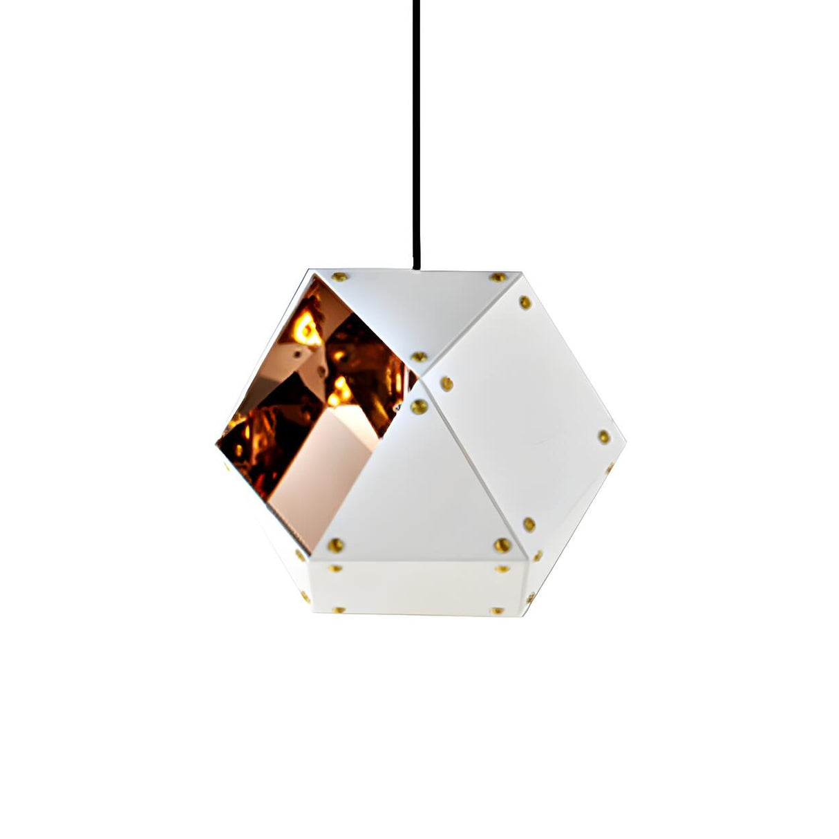 Modern Dining Room Geometric Multifaceted Pendant Chandelier Image - 7