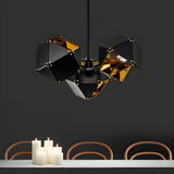 Modern Dining Room Geometric Multifaceted Pendant Chandelier Image - 9