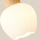 Modern Dining Room Globe White Glass Pendant Light Image - 13