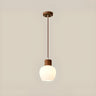 Modern Dining Room Globe White Glass Pendant Light Image - 6