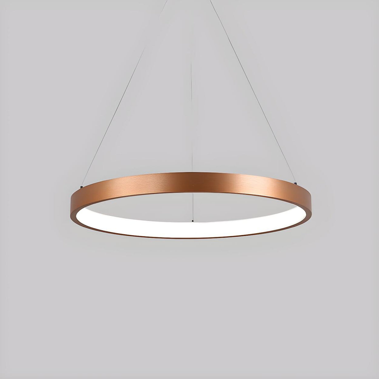 Modern Dining Room Gold Ring LED Pendant Light Chandelier Image - 4