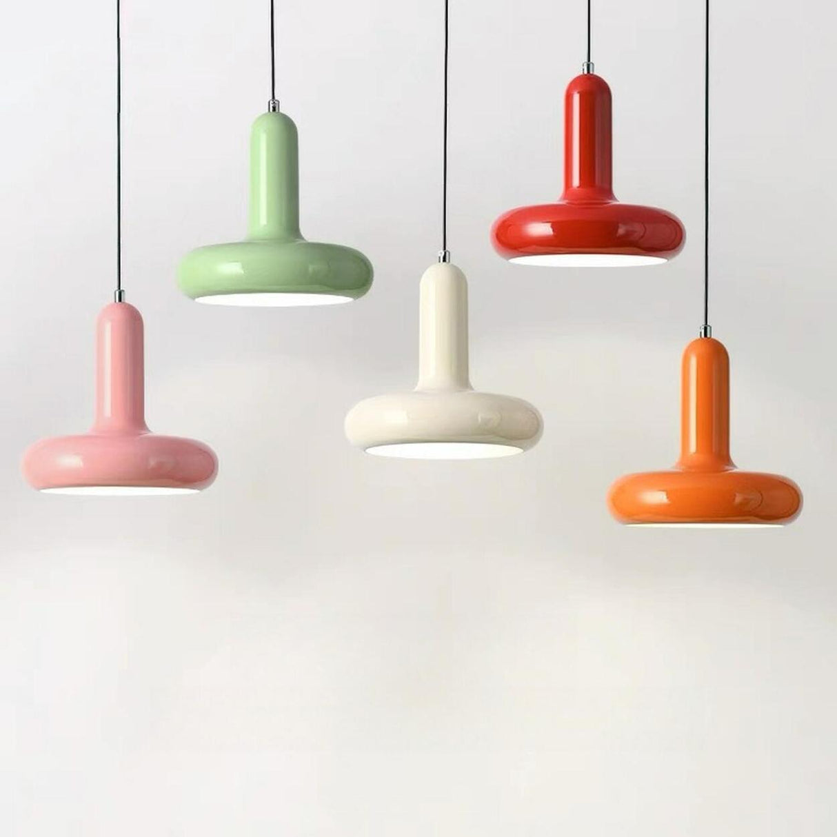 Modern Dining Room Metal Pendant Light Multi-Color Set Image - 1