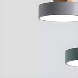 Modern Dining Room Multi-Color Cylinder Pendant Light Image - 10