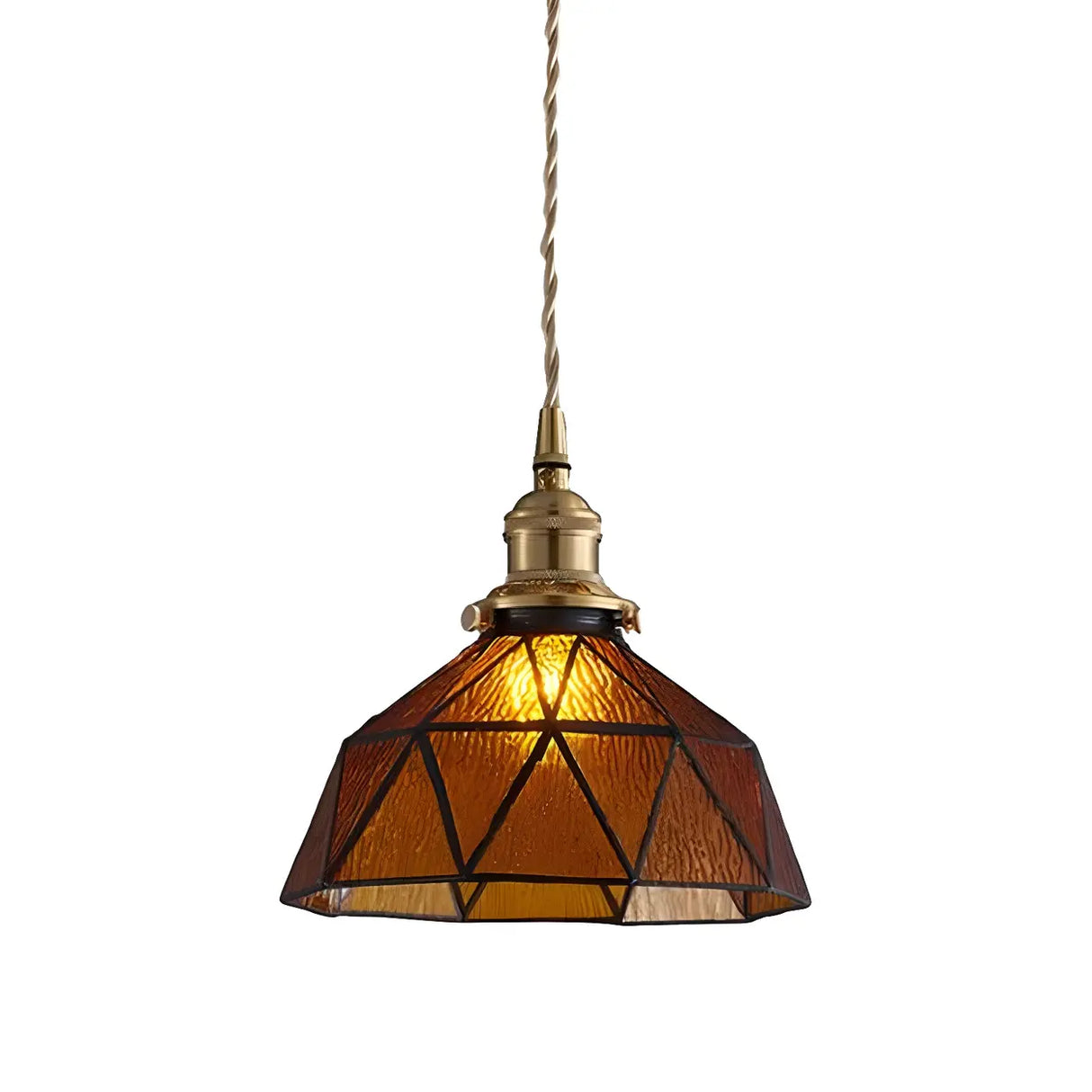 Modern Dining Room Multicolor Dome Glass Pendant Light Image - 5