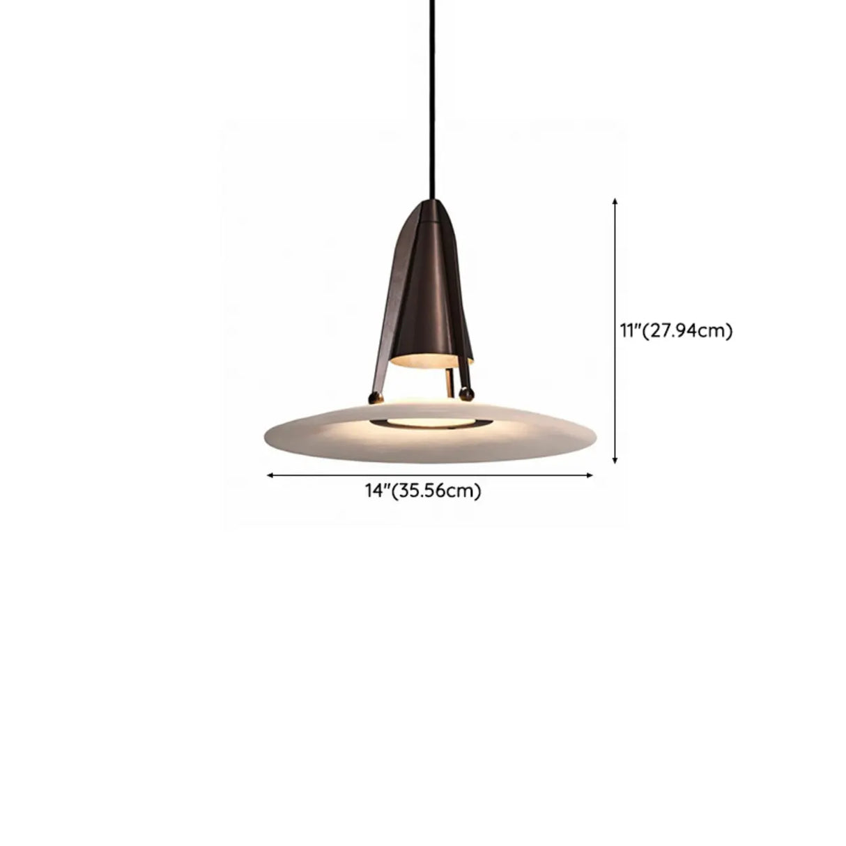 Modern Dining Room UFO Brown Cone Iron Pendant Light 