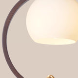 Modern Dining Room Walnut Circular Bird Pendant Light Image - 8