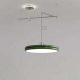 Modern Disc Cream Round Acrylic Dining Room Pendant Light Image - 11