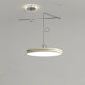 Modern Disc Cream Round Acrylic Dining Room Pendant Light Image - 7