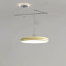 Modern Disc Cream Round Acrylic Dining Room Pendant Light Image - 9