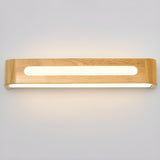 Modern Display Shelf Wooden Rectangle Vanity Light Image - 21