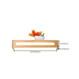 Modern Display Shelf Wooden Rectangle Vanity Light Image - 30