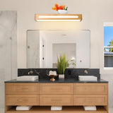 Modern Display Shelf Wooden Rectangle Vanity Light Image - 6