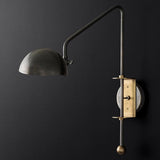 Modern Dome Bedroom LED Swing Arm Wall Sconce Image - 11