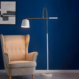 Modern Dome Black Metal Adjustable Reading Floor Lamp Image - 3