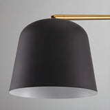 Modern Dome Black Metal Adjustable Reading Floor Lamp Image - 8