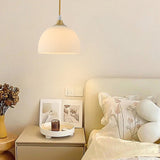 Modern Dome Chic Multicolor Glass Pendant Light Image - 4