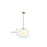 Modern Dome Clear Glass Dining Room Pendant Light Image - 13