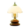 Modern Dome Flower Shade Metal Base Bedroom Table Lamp Image - 7