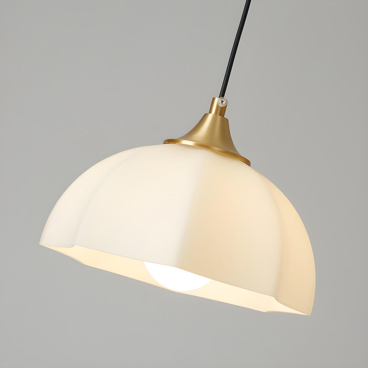 Modern Dome Gold Minimalist Bedroom Pendant Light Image - 11