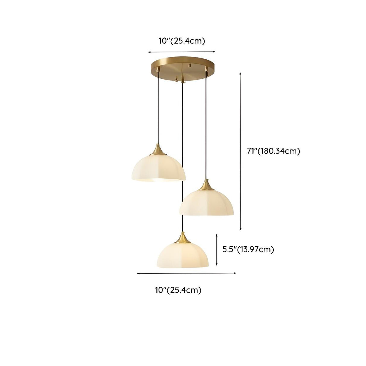 Modern Dome Gold Minimalist Bedroom Pendant Light Image - 13