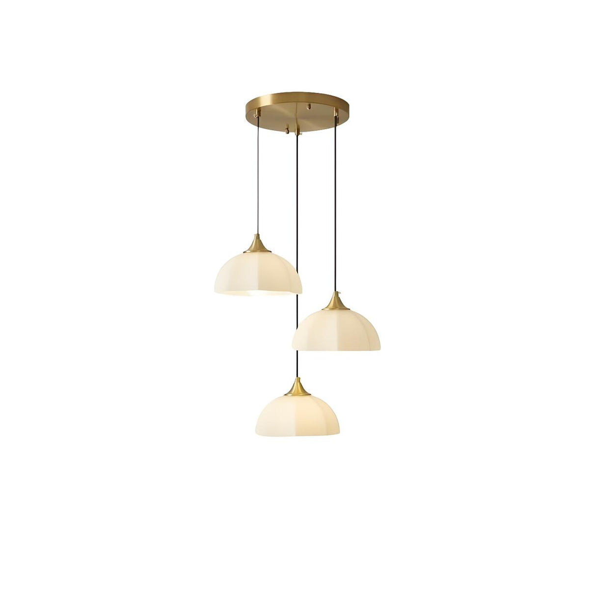 Modern Dome Gold Minimalist Bedroom Pendant Light Image - 3