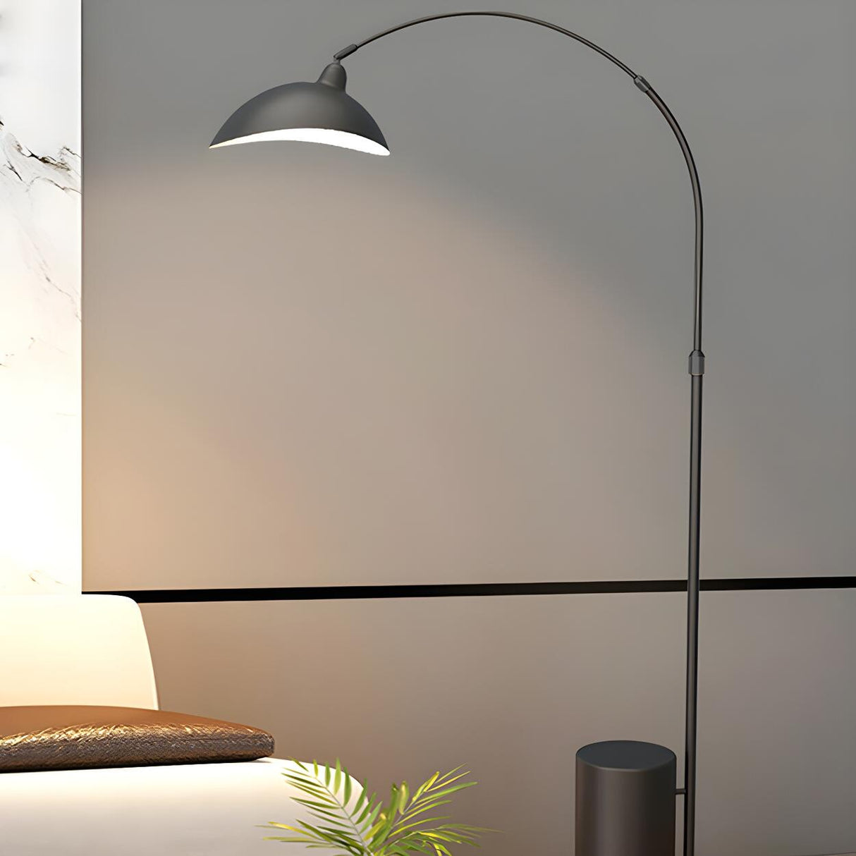 Modern Dome Living Room Black Arched Floor Lamp Image - 8